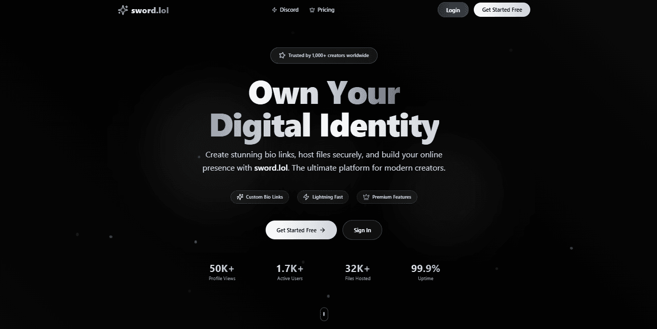 Sword.lol Bio Link Platform